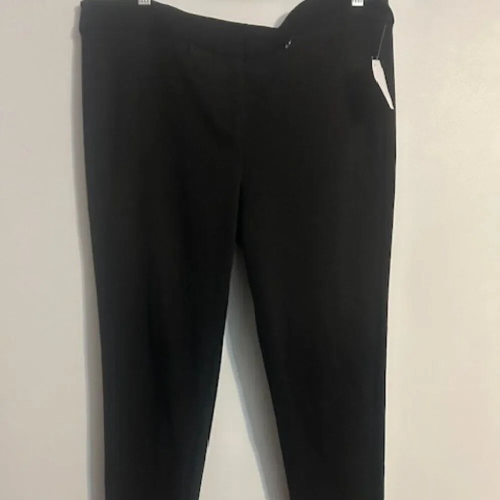 Eileen Fisher Gray front/Black back skinny ankle pants, size L